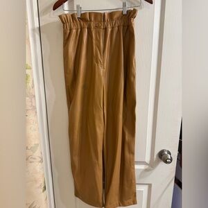 Rachel Zoe Camel Faux Leather Trousers